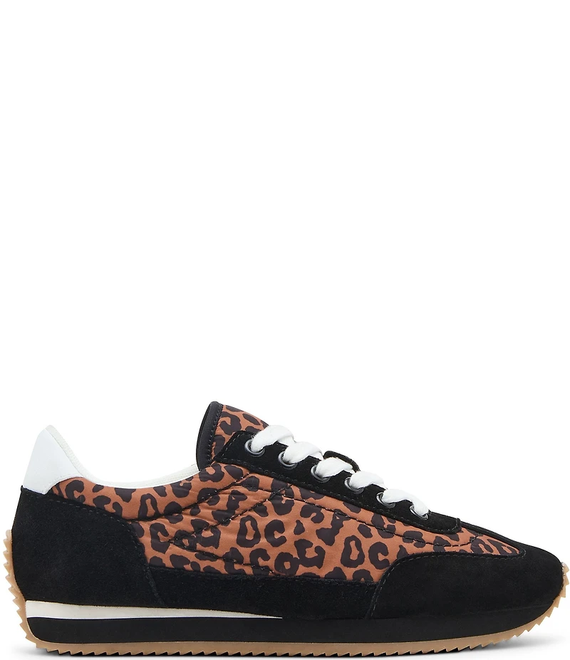 Blondo Ersula Leopard Nylon and Suede Waterproof Sneakers