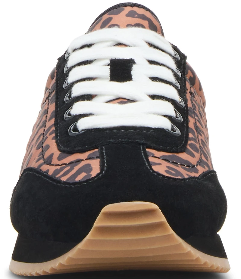Blondo Ersula Leopard Nylon and Suede Waterproof Sneakers