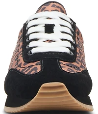 Blondo Ersula Leopard Nylon and Suede Waterproof Sneakers