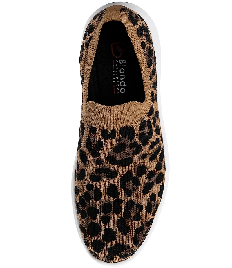 Blondo Karen Leopard Print Knit Waterproof Sneakers