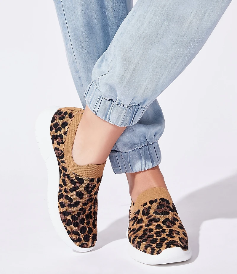 Blondo Karen Leopard Print Knit Waterproof Sneakers