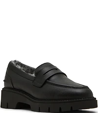 Blondo Kimora Waterproof Leather Faux Fur Lined Penny Loafers