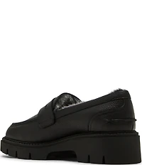 Blondo Kimora Waterproof Leather Faux Fur Lined Penny Loafers