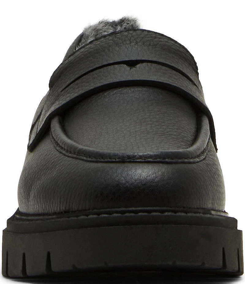 Blondo Kimora Waterproof Leather Faux Fur Lined Penny Loafers