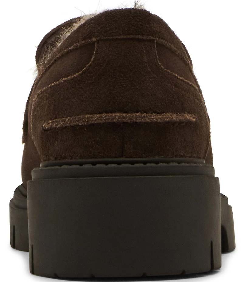 Blondo Kimora Waterproof Suede Faux Fur Lined Penny Loafers