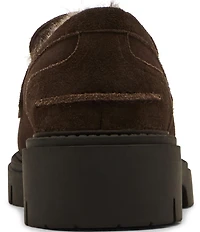 Blondo Kimora Waterproof Suede Faux Fur Lined Penny Loafers