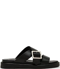 Blondo Larah Waterproof Leather Banded Slide Sandals