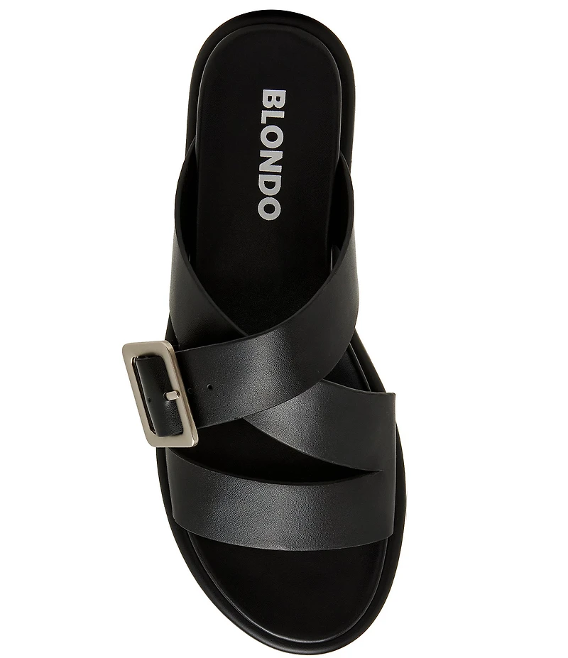 Blondo Larah Waterproof Leather Banded Slide Sandals