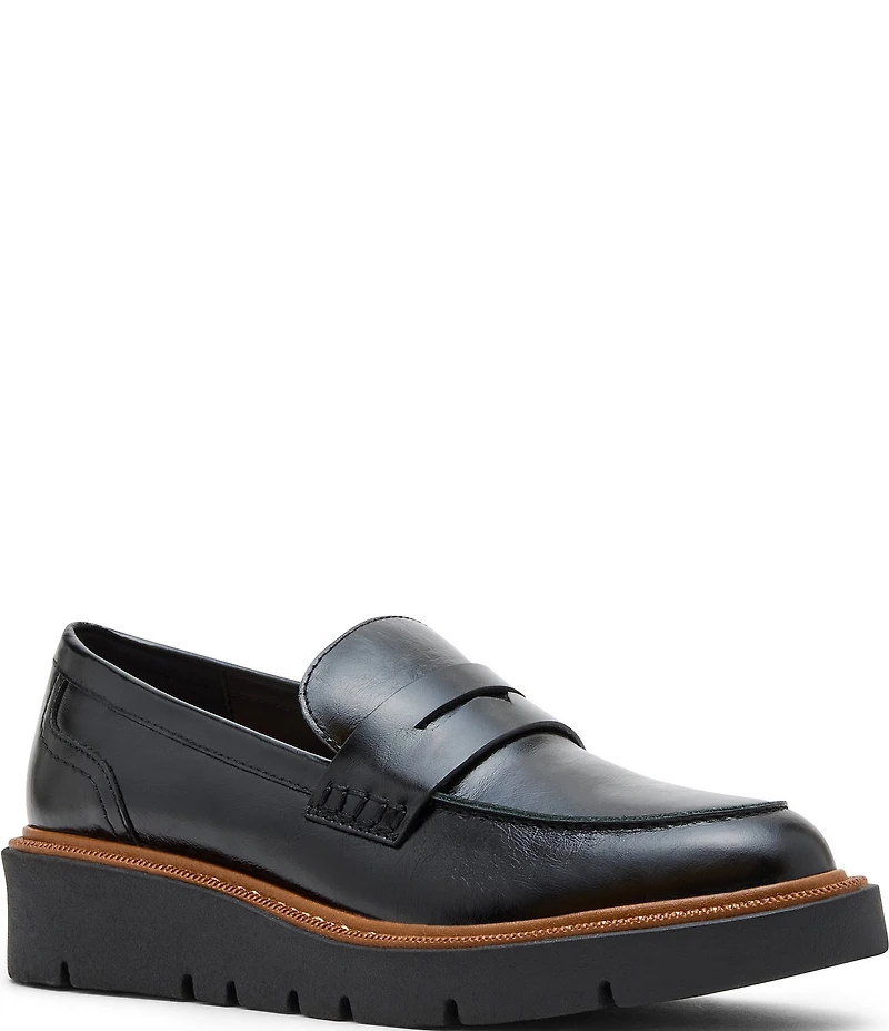 Blondo Mariana Waterproof Leather Wedge Penny Loafers