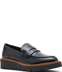 Blondo Mariana Waterproof Leather Wedge Penny Loafers