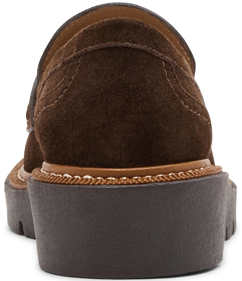 Blondo Mariana Waterproof Suede Wedge Penny Loafers