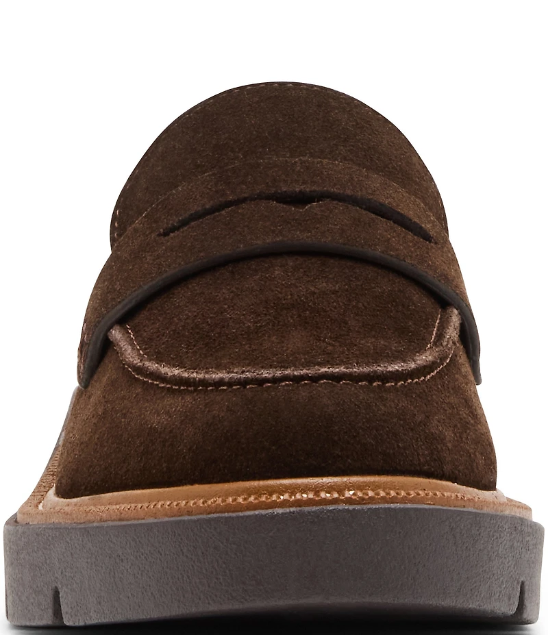 Blondo Mariana Waterproof Suede Wedge Penny Loafers