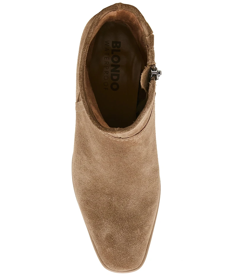 Blondo Marina Waterproof Suede Low Heel Booties