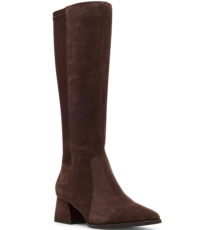 Blondo Mckenna Waterproof Suede Block Heel Tall Boots