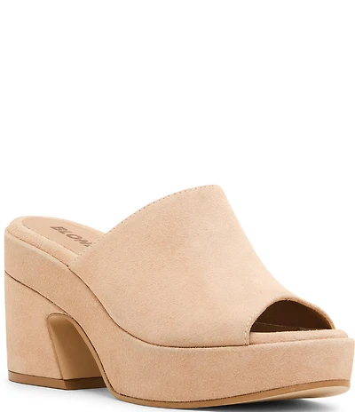 Blondo Melinda Waterproof Suede Banded Slide Dress Sandals