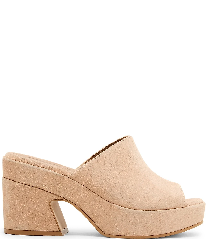 Blondo Melinda Waterproof Suede Banded Slide Dress Sandals