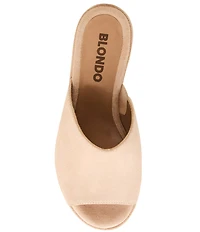 Blondo Melinda Waterproof Suede Banded Slide Dress Sandals