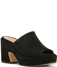 Blondo Melinda Waterproof Suede Banded Slide Dress Sandals