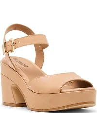 Blondo Mona Waterproof Leather Ankle Strap Dress Sandals