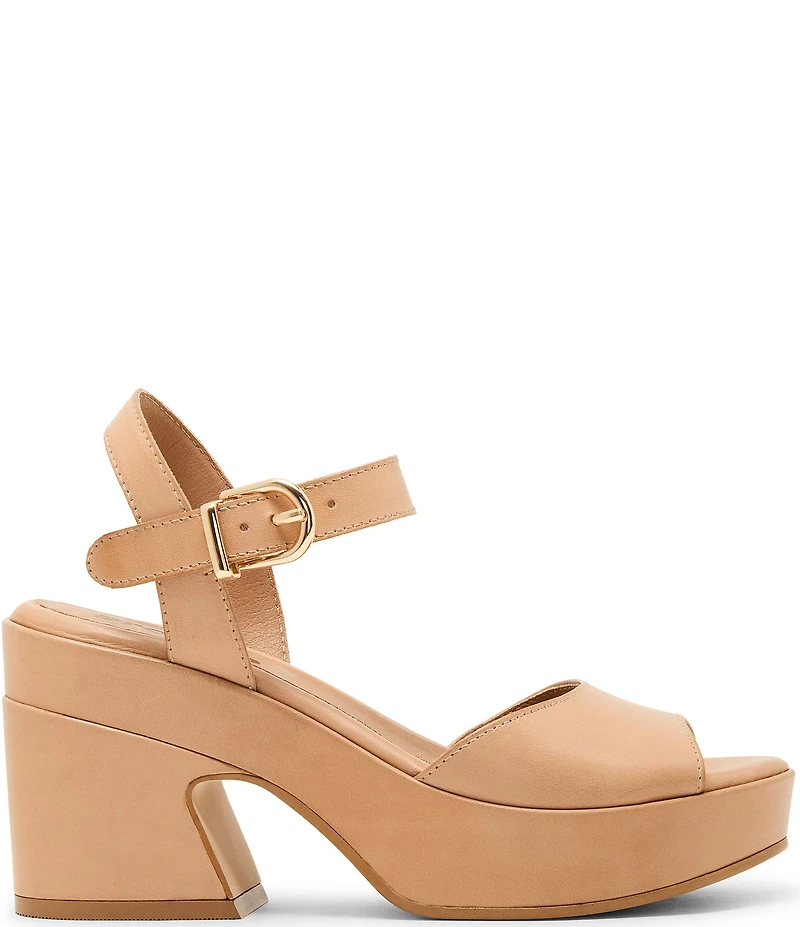 Blondo Mona Waterproof Leather Ankle Strap Dress Sandals