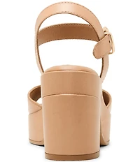 Blondo Mona Waterproof Leather Ankle Strap Dress Sandals