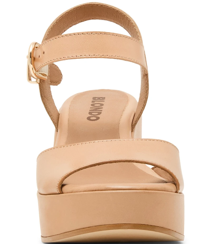 Blondo Mona Waterproof Leather Ankle Strap Dress Sandals