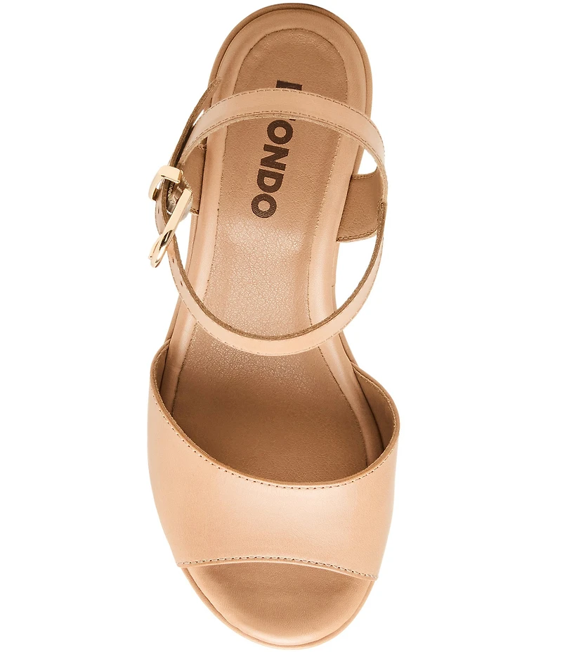 Blondo Mona Waterproof Leather Ankle Strap Dress Sandals