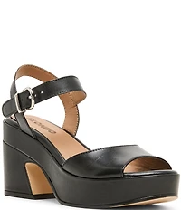 Blondo Mona Waterproof Leather Ankle Strap Dress Sandals
