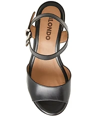 Blondo Mona Waterproof Leather Ankle Strap Dress Sandals