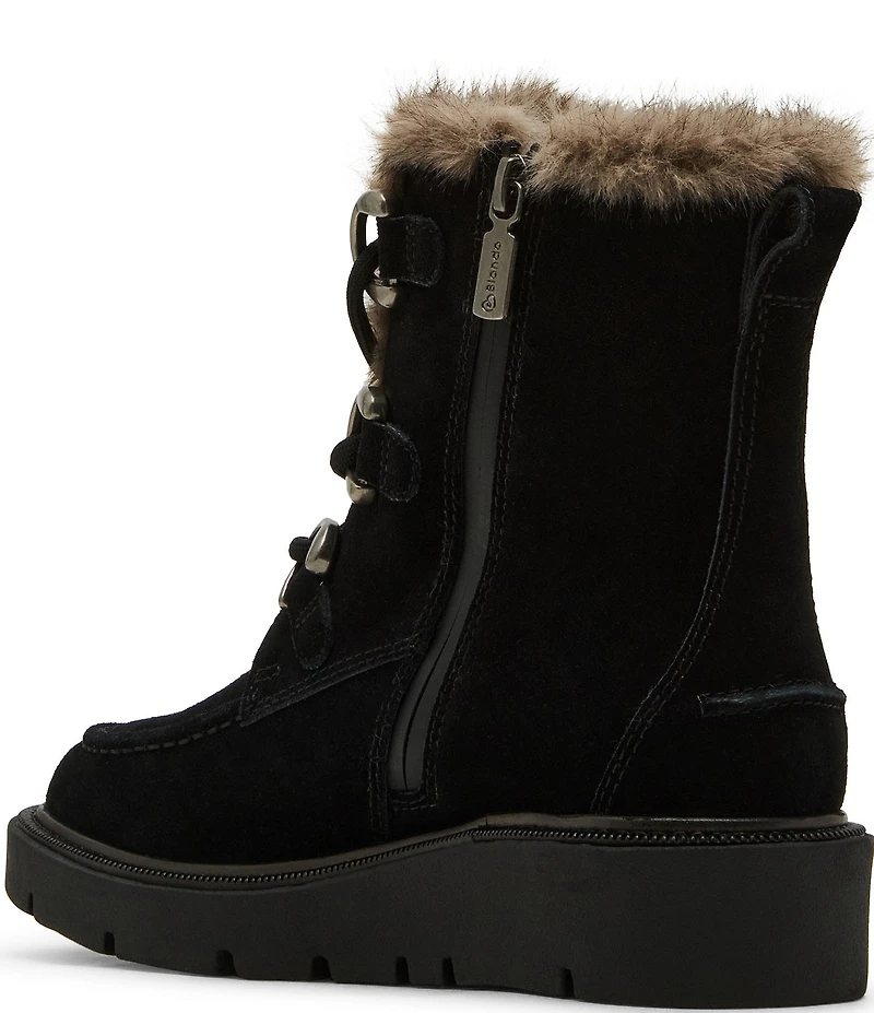 Blondo Monday Waterproof Suede Faux Fur Booties