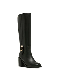 Blondo Nicky Waterproof Leather Buckle Detail Tall Boots
