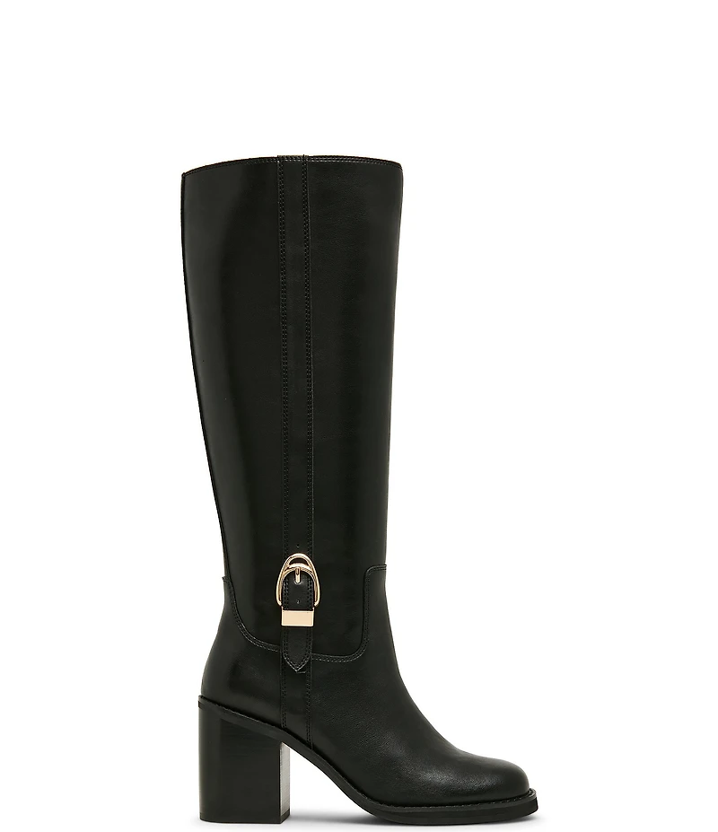 Blondo Nicky Waterproof Leather Buckle Detail Tall Boots