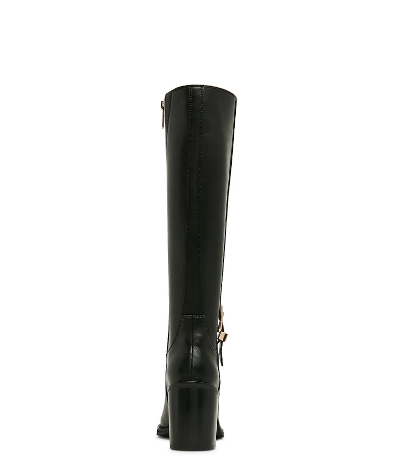 Blondo Nicky Waterproof Leather Buckle Detail Tall Boots