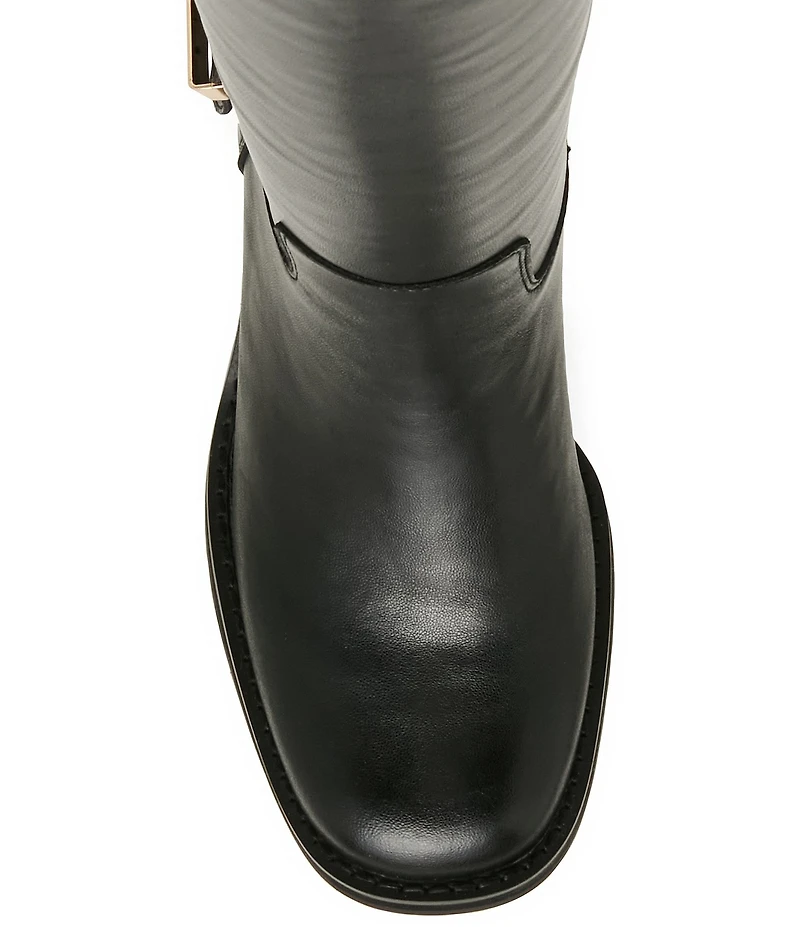 Blondo Nicky Waterproof Leather Buckle Detail Tall Boots