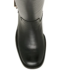 Blondo Nicky Waterproof Leather Buckle Detail Tall Boots