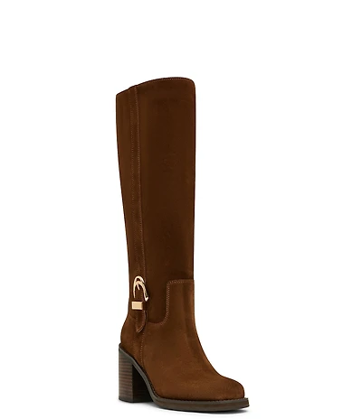 Blondo Nicky Waterproof Suede Buckle Detail Tall Boots