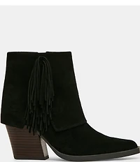 Blondo Odessa Waterproof Suede Cuffed Fringe Booties