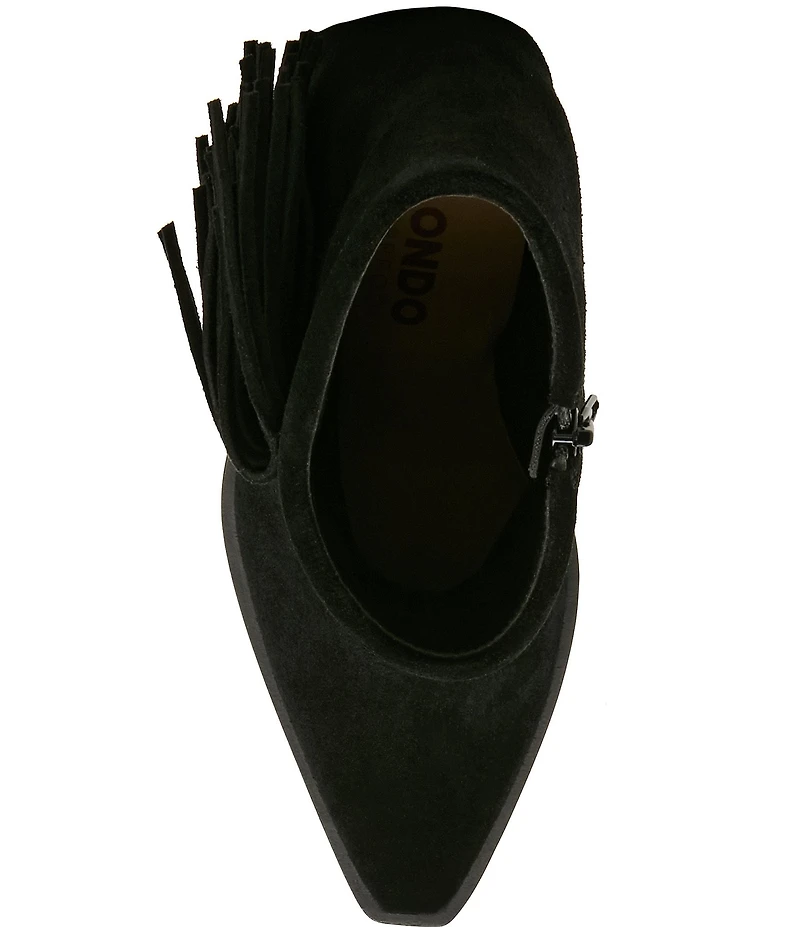 Blondo Odessa Waterproof Suede Cuffed Fringe Booties