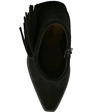 Blondo Odessa Waterproof Suede Cuffed Fringe Booties