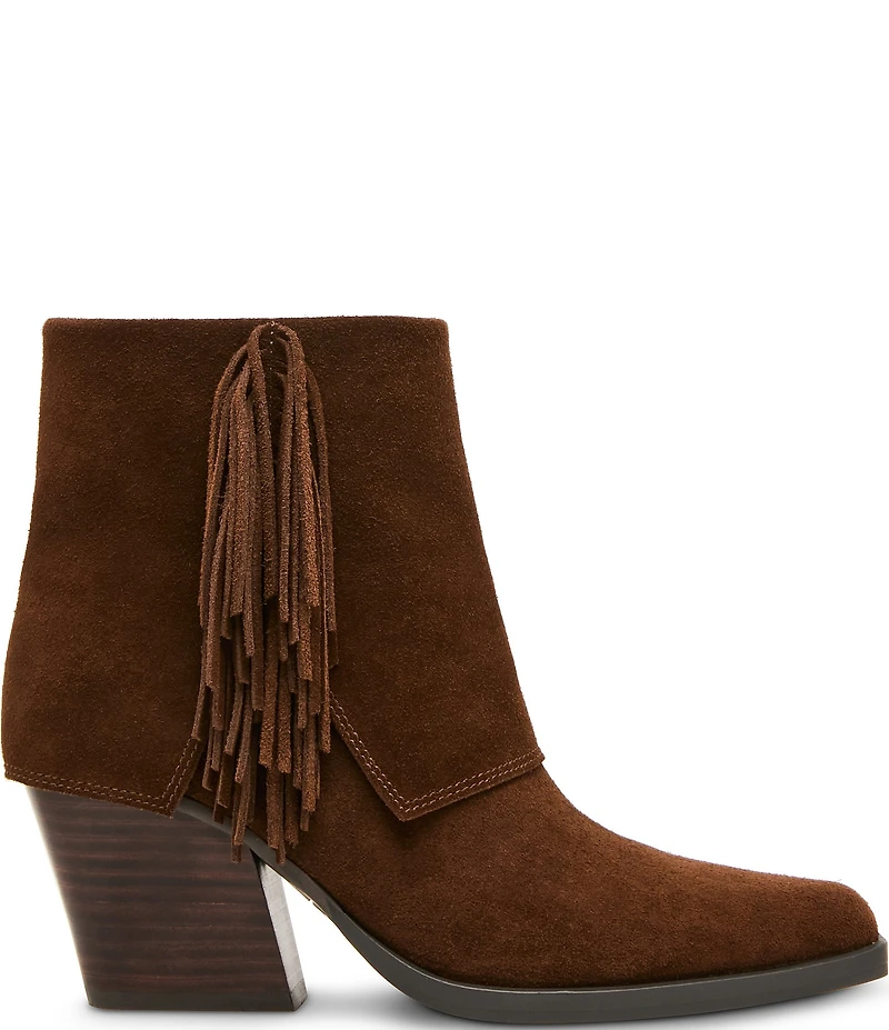 Blondo Odessa Waterproof Suede Cuffed Fringe Booties