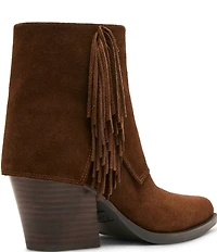 Blondo Odessa Waterproof Suede Cuffed Fringe Booties