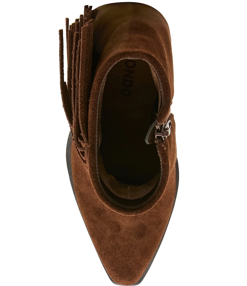 Blondo Odessa Waterproof Suede Cuffed Fringe Booties