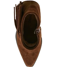 Blondo Odessa Waterproof Suede Cuffed Fringe Booties
