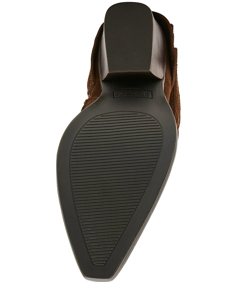 Blondo Odessa Waterproof Suede Cuffed Fringe Booties