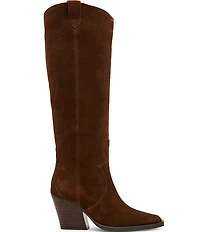 Blondo Opal Waterproof Suede Western Block Heel Tall Boots