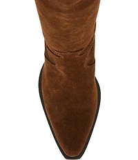 Blondo Opal Waterproof Suede Western Block Heel Tall Boots