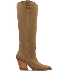 Blondo Opal Waterproof Suede Western Block Heel Tall Boots