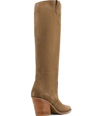 Blondo Opal Waterproof Suede Western Block Heel Tall Boots