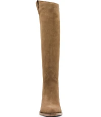 Blondo Opal Waterproof Suede Western Block Heel Tall Boots