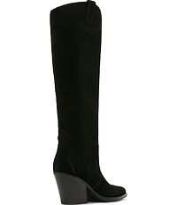 Blondo Opal Waterproof Suede Western Block Heel Tall Boots
